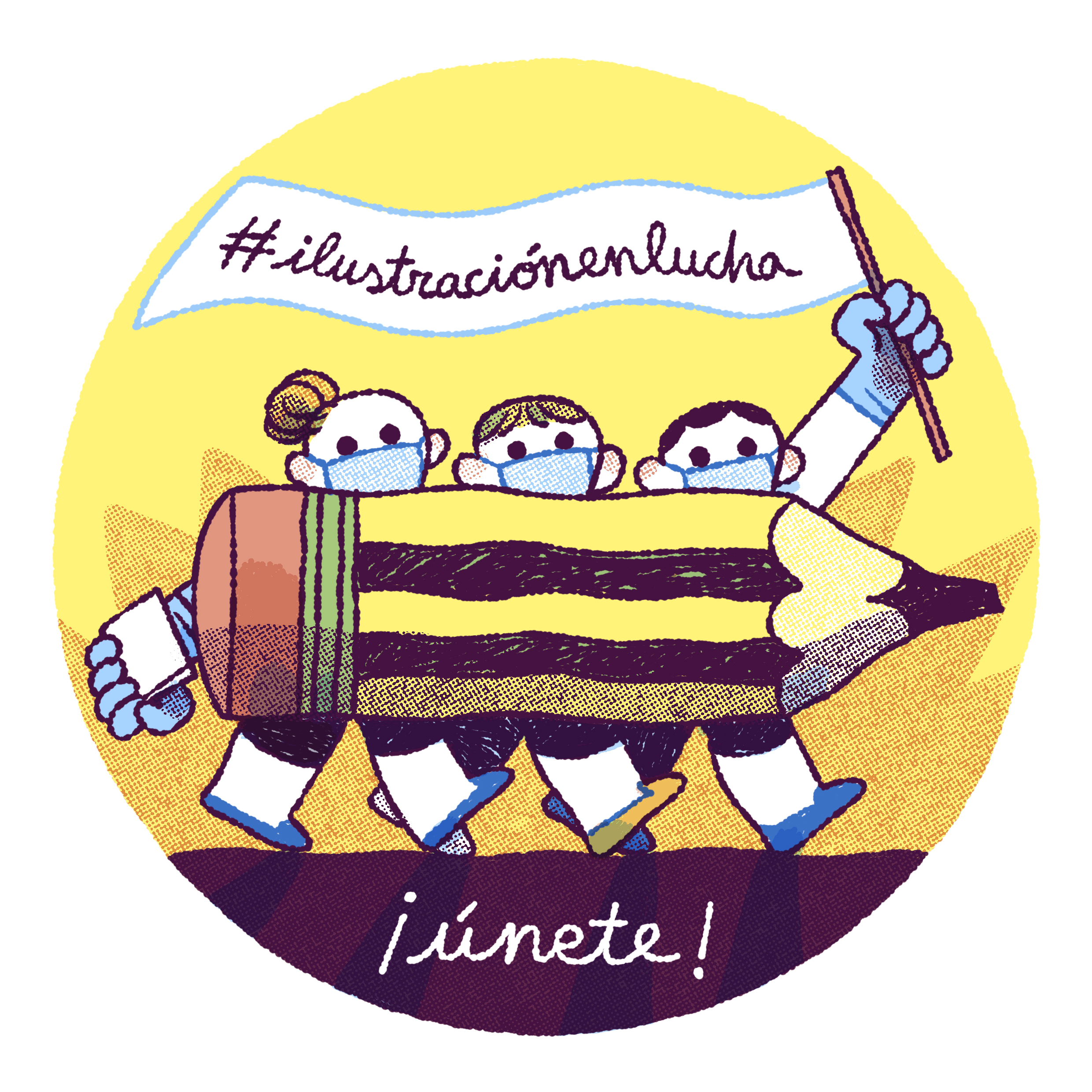 #ilustracionenlucha. Acción conxunta do sector da ilustración ante a COVID-19
